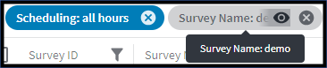 Removing or hiding a selected filter