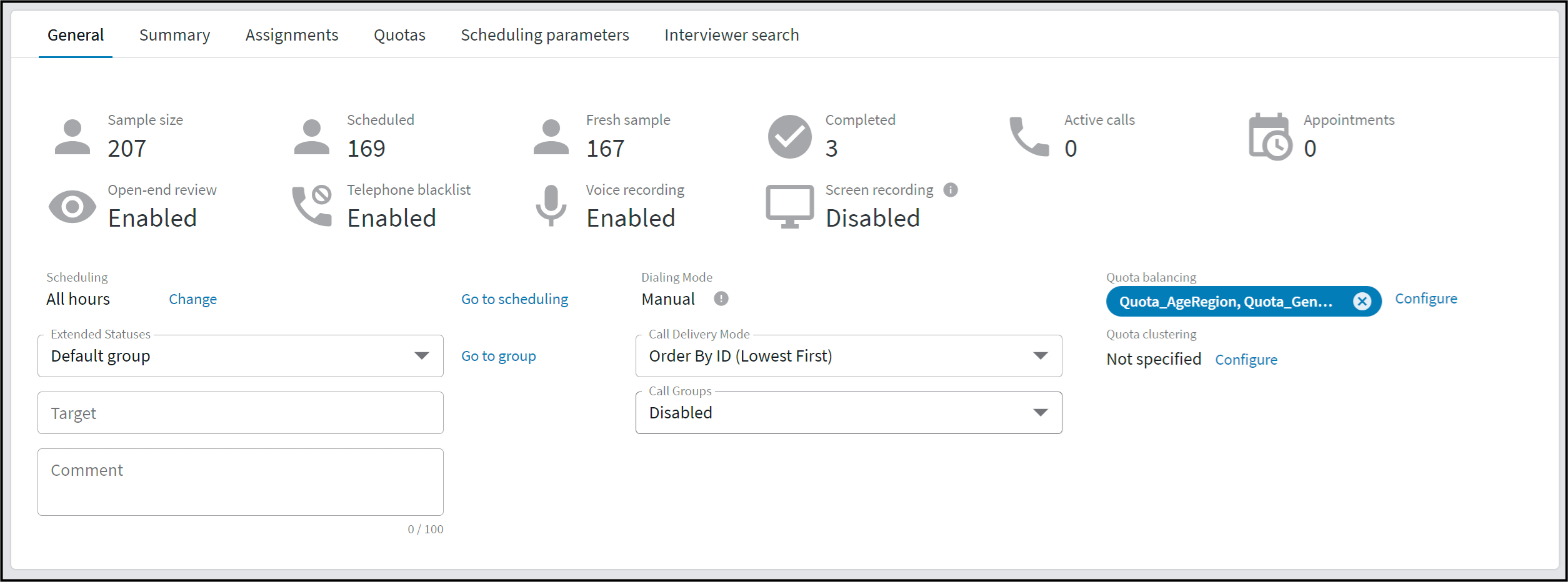 New-style General tab layout